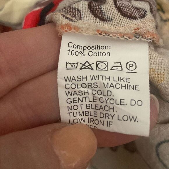 Emery Rose Tan Colorful Floral Boho Bohemian Long Sleeve Tunic Women Size Small - Picture 12 of 12